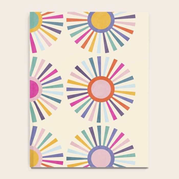 sun sun shine abstract retro mid century modern Notebook Gallery Image 4