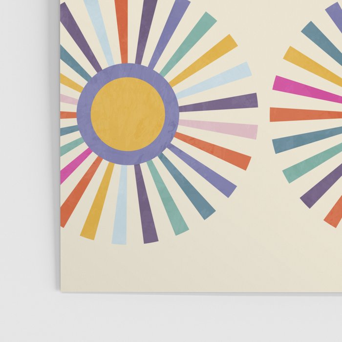 sun sun shine abstract retro mid century modern Poster Gallery Image 3