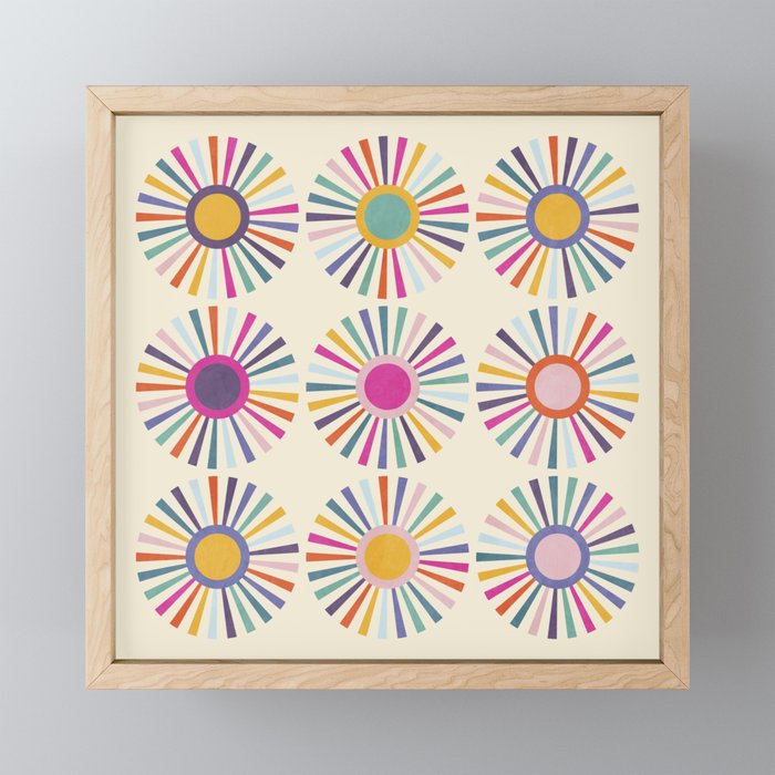 sun sun shine abstract retro mid century modern Mini Art Print Gallery Image 1