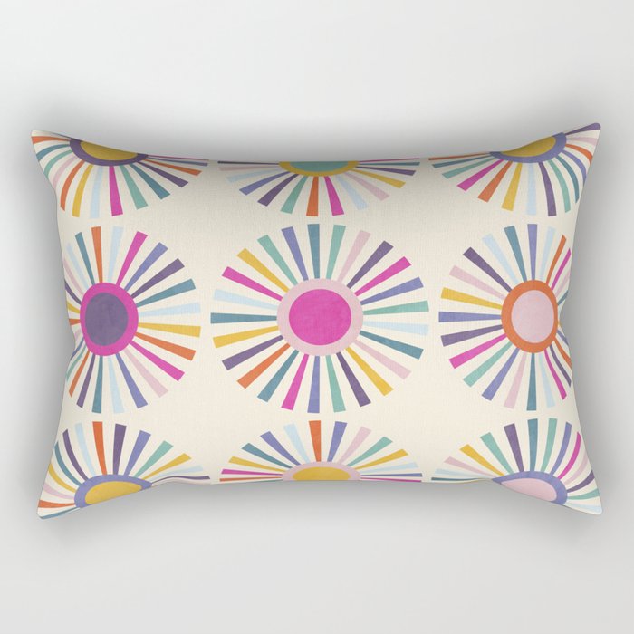 sun sun shine abstract retro mid century modern Rectangular Pillow Gallery Image 1