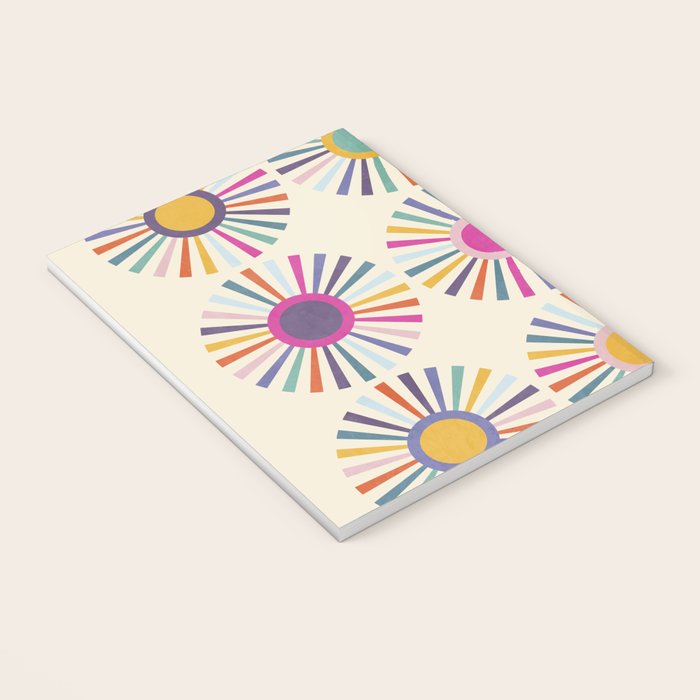 sun sun shine abstract retro mid century modern Notebook Gallery Image 3