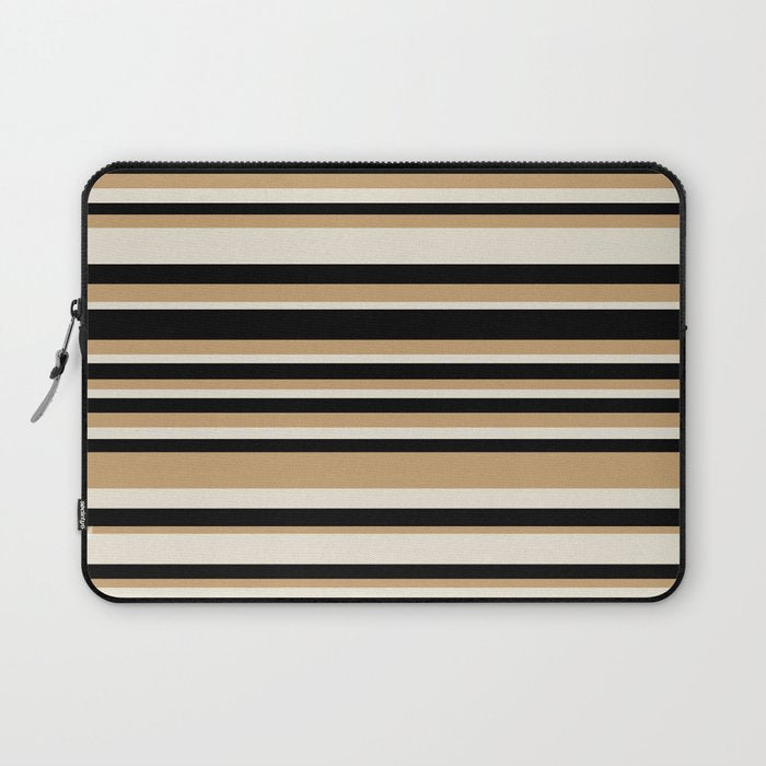 Classic Stripes VII - Neutral Vintage Laptop Sleeve Gallery Image 1