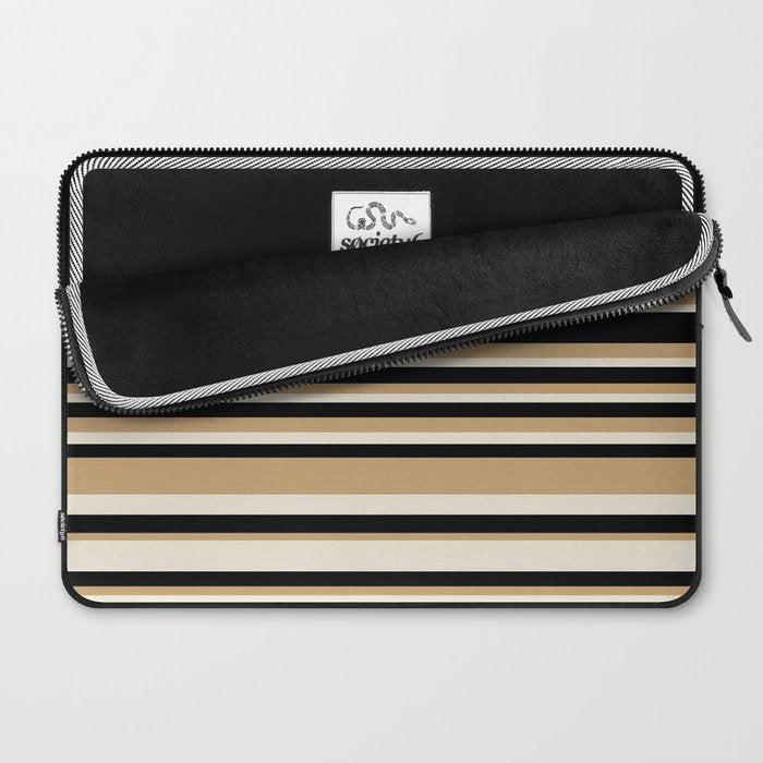 Classic Stripes VII - Neutral Vintage Laptop Sleeve Gallery Image 2