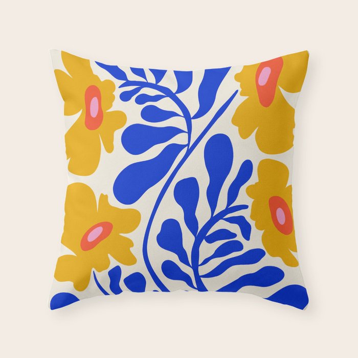 Sapphire Sunshine Garden Throw Pillow Gallery Image 6
