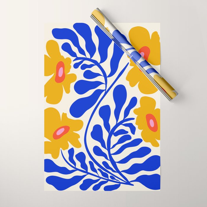 Sapphire Sunshine Garden Wrapping Paper Gallery Image 1
