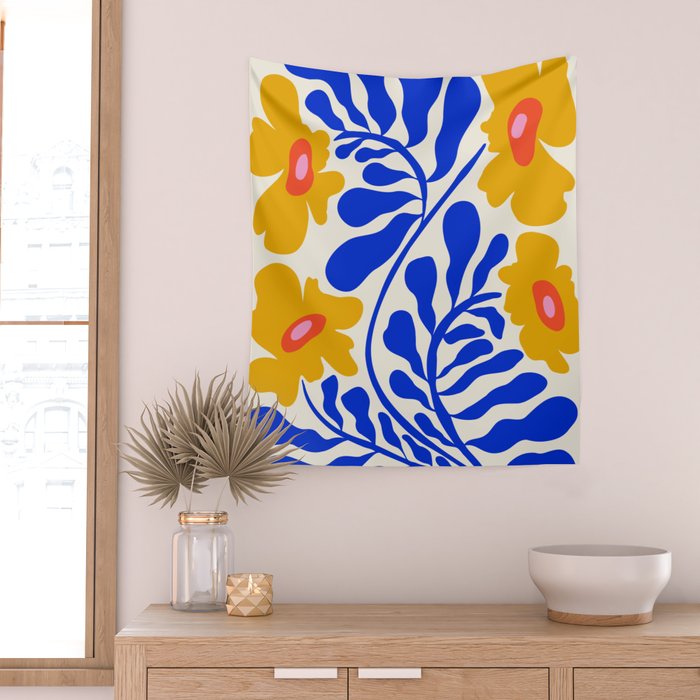 Sapphire Sunshine Garden Wall Tapestry Gallery Image 2