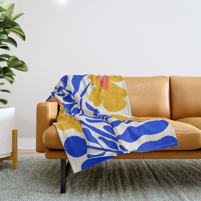 Sapphire Sunshine Garden Throw Blanket Gallery Image 1