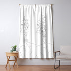 Minimal Line Art Woman with Magnolia Window Curtain Gallery Image 5