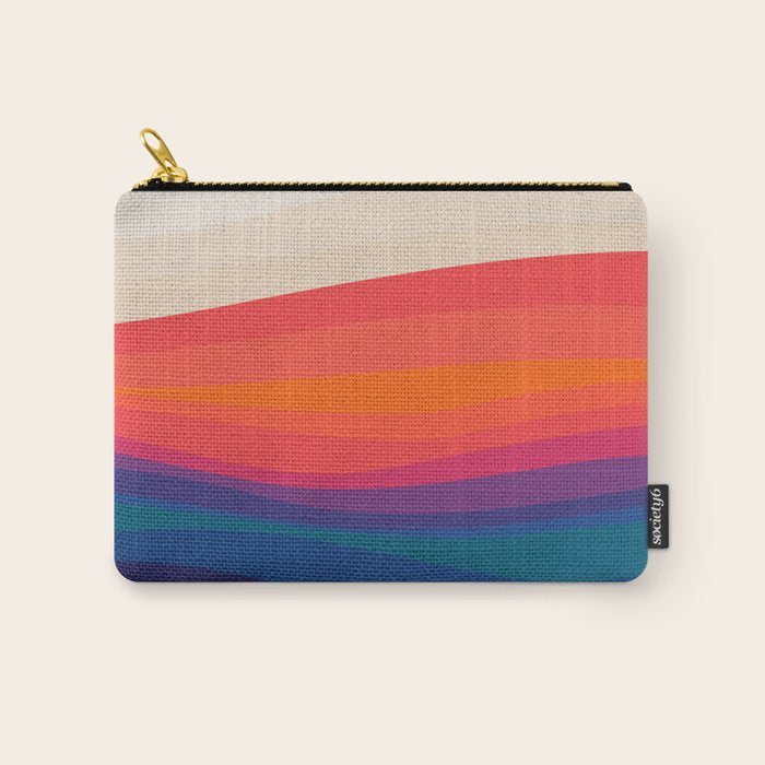 Sacred Geometric Waves: Retro 80s Edition Carry All Pouch Gallery Image 1