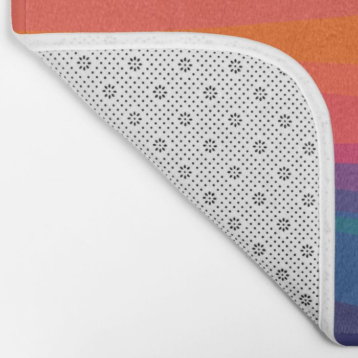 Sacred Geometric Waves: Retro 80s Edition Bath Mat Gallery Image 2