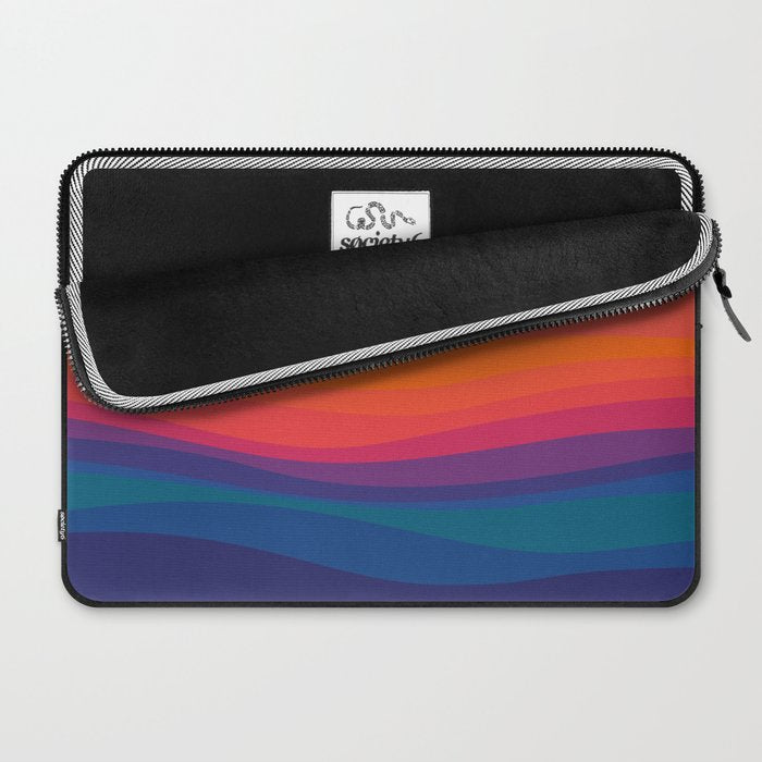 Sacred Geometric Waves: Retro 80s Edition Laptop Sleeve Gallery Image 2