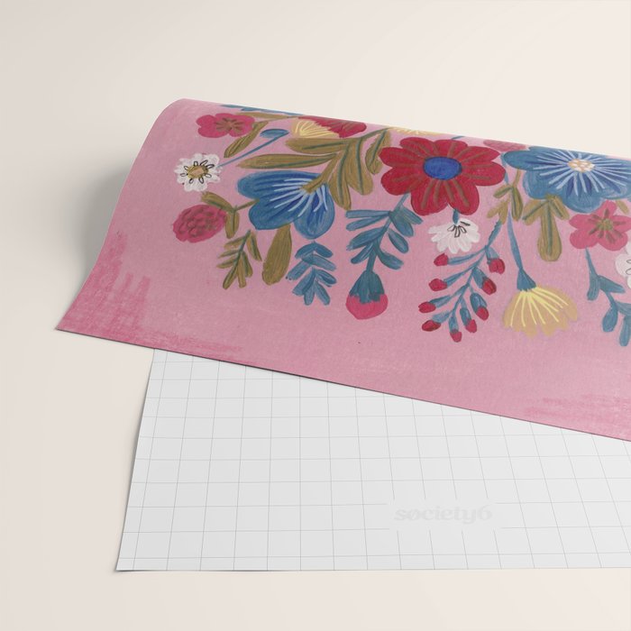 Still life Delft Blue Vase Bouquet Bright colours Wrapping Paper Gallery Image 2