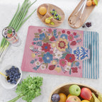 Still life Delft Blue Vase Bouquet Bright colours Cutting Board Gallery Image 2