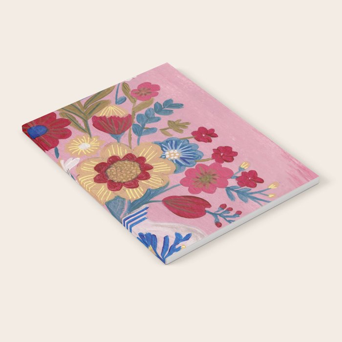 Still life Delft Blue Vase Bouquet Bright colours Notebook Gallery Image 2