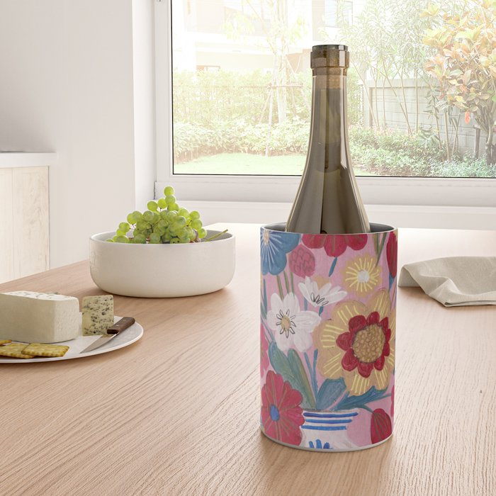 Still life Delft Blue Vase Bouquet Bright colours Wine Chiller Gallery Image 4