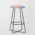 Lemons in Amalfi / Abstract shapes, Pink, Turquoise, Yellow, Lavender Stool Gallery Image 1