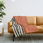 Sunrise Sunset I - Orange Black Throw Blanket Gallery Image 1