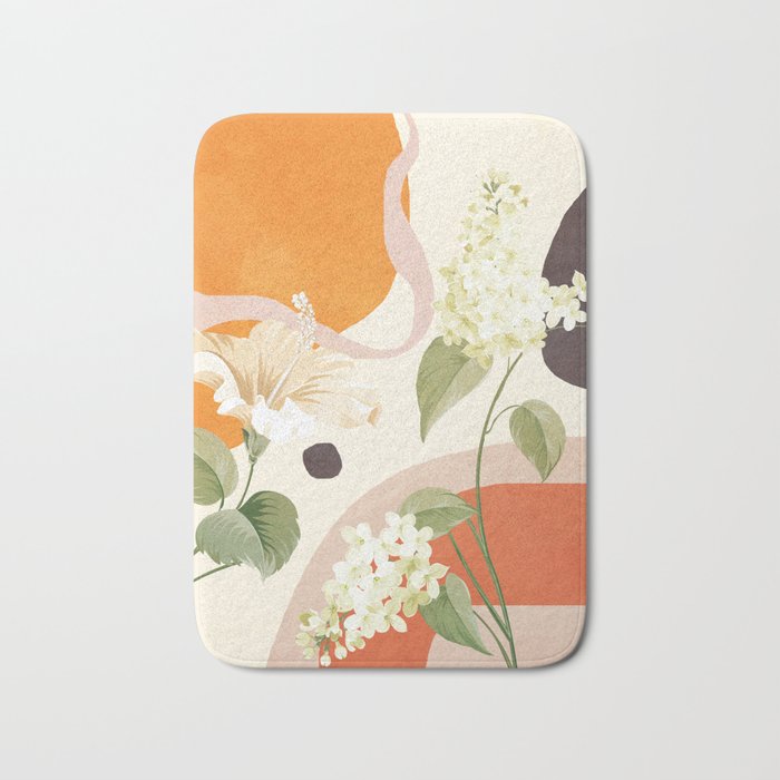 Colorful Flower Design 4 Bath Mat Gallery Image 1
