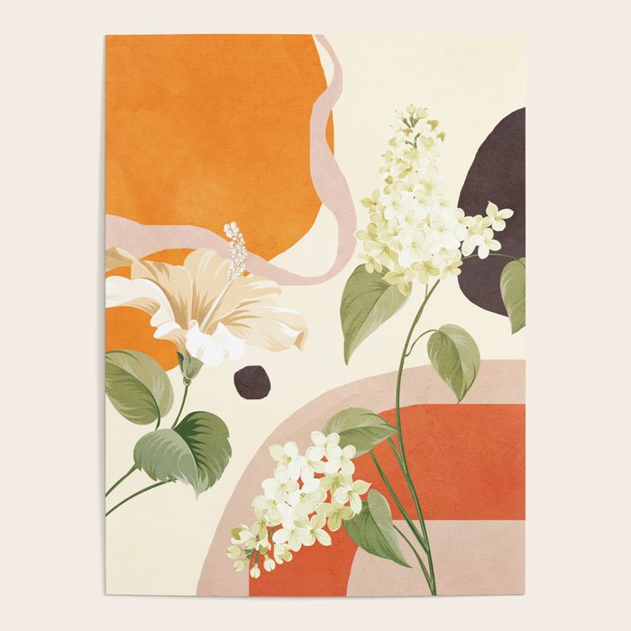 Colorful Flower Design 4 Poster