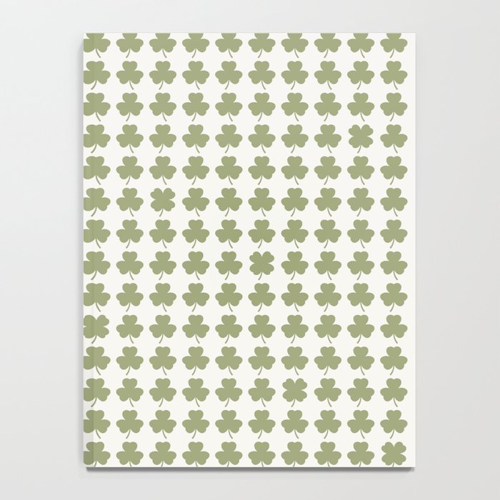 Clovers XXVII Natural Green Botanical Pattern Notebook Gallery Image 4