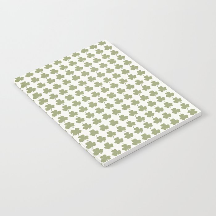Clovers XXVII Natural Green Botanical Pattern Notebook Gallery Image 2