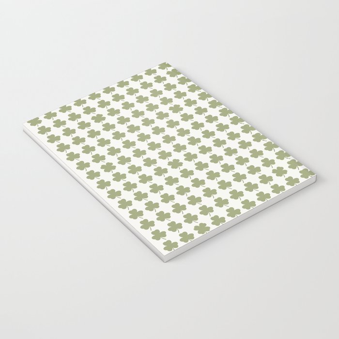 Clovers XXVII Natural Green Botanical Pattern Notebook Gallery Image 3