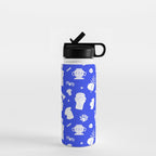 Blue ancient greek art statue pattern Water Bottle Gallery Image 1
