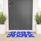 Blue ancient greek art statue pattern Welcome Mat Gallery Image 3