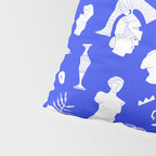 Blue ancient greek art statue pattern Pillow Sham Gallery Image 4