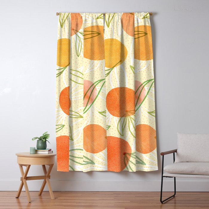 Summer Citrus Tropical Fruit Series Window Curtain Gallery Image 1