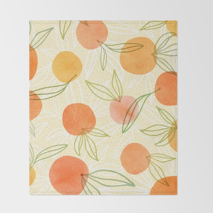 Summer Citrus Tropical Fruit Series Throw Blanket Gallery Image 2