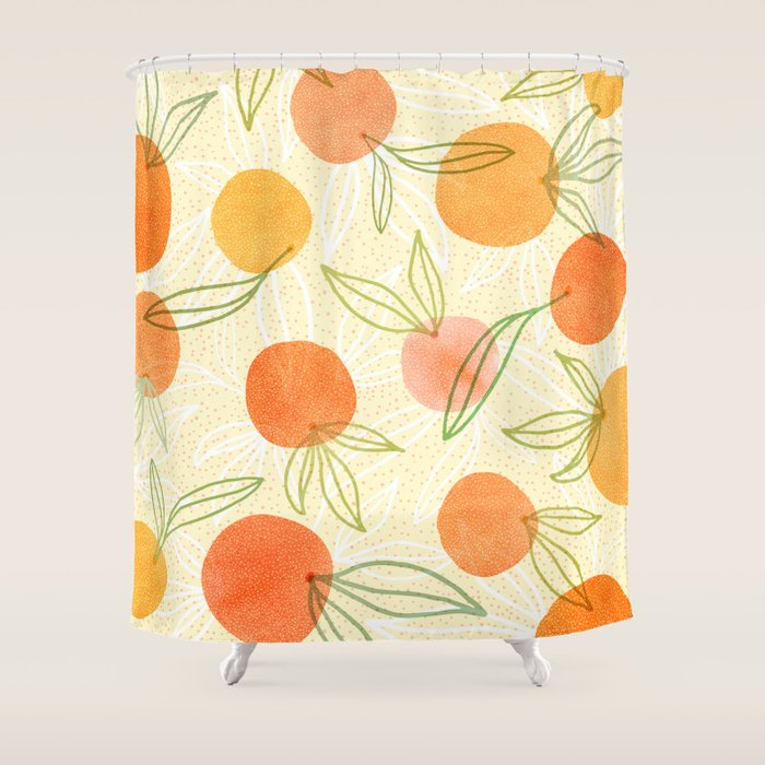 Summer Citrus Tropical Fruit Series Shower Curtain Gallery Image 1