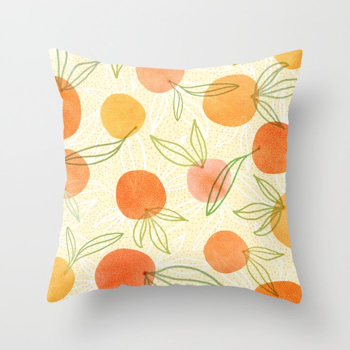 Summer Citrus Tropical Fruit Series Throw Pillow Gallery Image 6