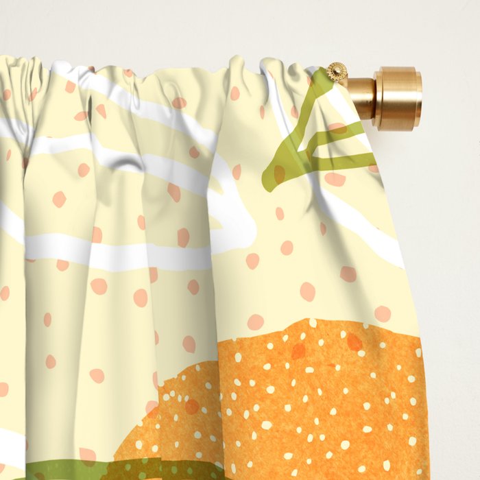 Summer Citrus Tropical Fruit Series Window Curtain Gallery Image 2