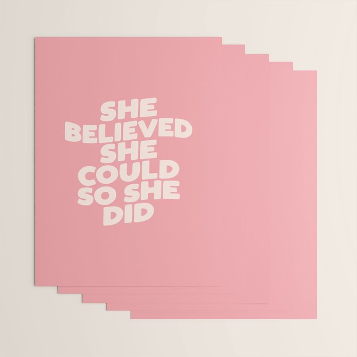 She Believed She Could So She Did Wrapping Paper Gallery Image 3