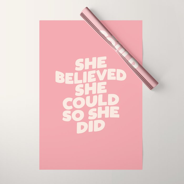 She Believed She Could So She Did Wrapping Paper Gallery Image 1