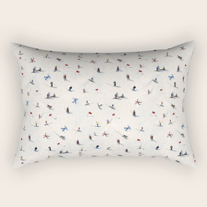 Les Skieurs Rectangular Pillow Gallery Image 2