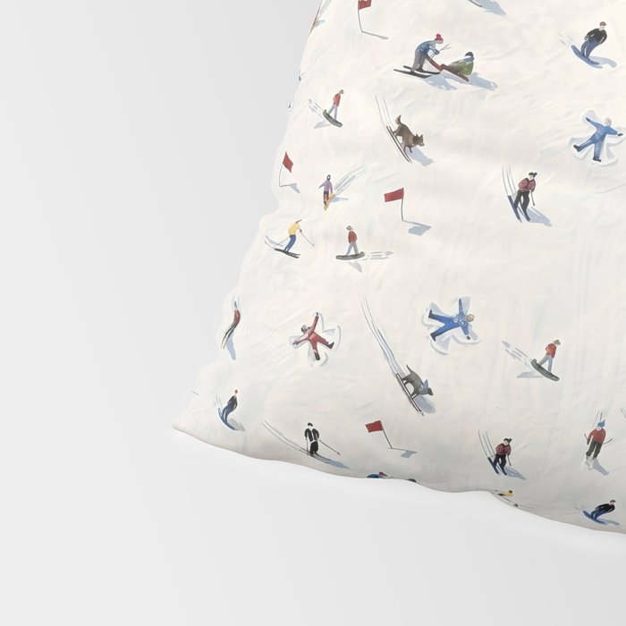 Les Skieurs Pillow Sham Gallery Image 4