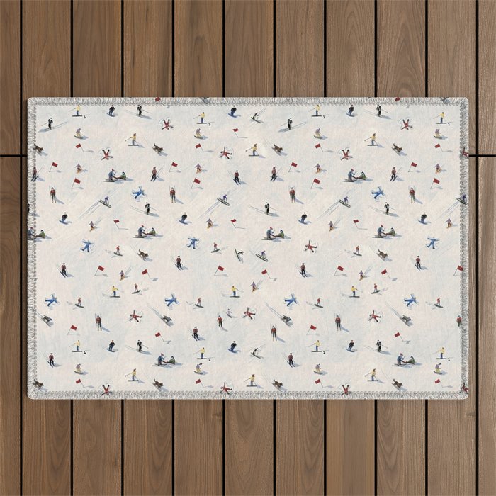 Les Skieurs Outdoor Rug Gallery Image 1