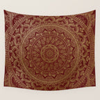 Mandala Royal - Red and Gold Wall Tapestry Gallery Image 4