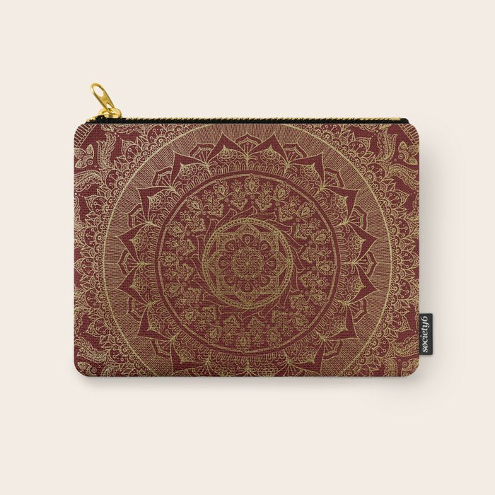 Mandala Royal - Red and Gold Carry All Pouch Gallery Image 1