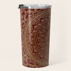 Mandala Royal - Red and Gold Travel Mug Gallery Image 3