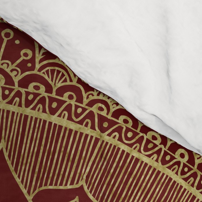 Mandala Royal - Red and Gold Comforter Gallery Image 4
