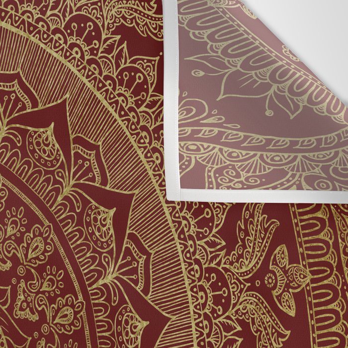 Mandala Royal - Red and Gold Wall Tapestry Gallery Image 3