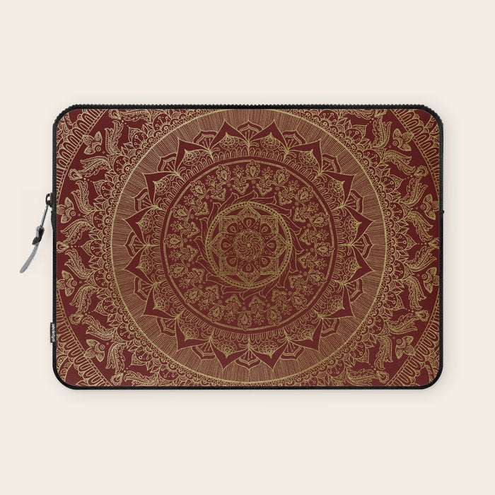 Mandala Royal - Red and Gold Laptop Sleeve Gallery Image 1