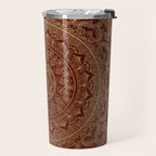 Mandala Royal - Red and Gold Travel Mug Gallery Image 2