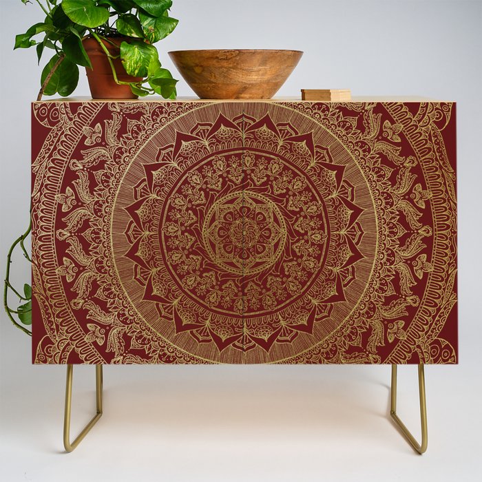 Mandala Royal - Red and Gold Credenza Gallery Image 1