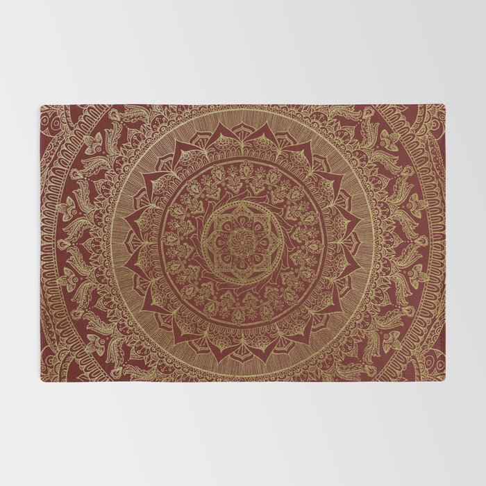 Mandala Royal - Red and Gold Rug Gallery Image 2