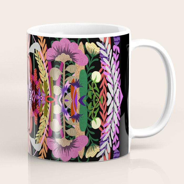 The Butterfly Effect Series - 01, Paint Blot Mirror Colorful, Symmetrical Graphic, Eclectic Mandala  Coffee Mug Gallery Image 1