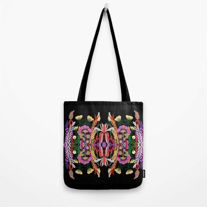 The Butterfly Effect Series - 01, Paint Blot Mirror Colorful, Symmetrical Graphic, Eclectic Mandala  Tote Bag Gallery Image 2